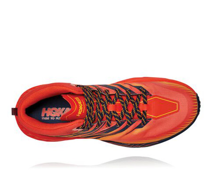 Trail Shoes Mens - Hoka One One Speedgoat Mid GORE-TEX 2 - Red - NBGPVSK-17